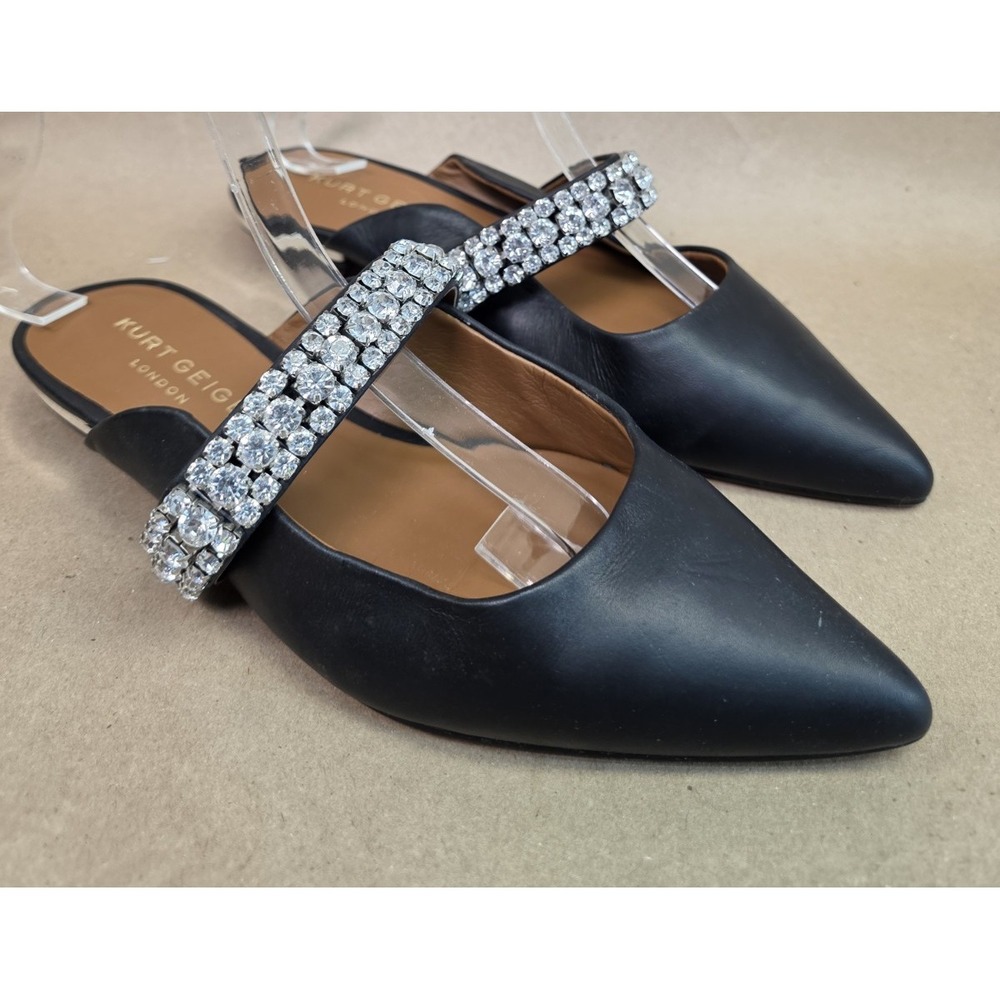 KURT GEIGER LONDON (Sz 38) Princely Point Toe Embellished Mules